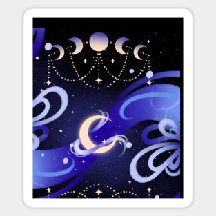 Cosmic Moon Sticker